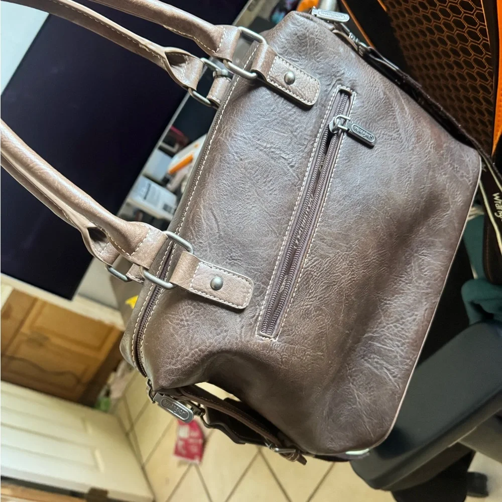 Wrangler Women's Taupe Satchel - Picture 2 of 5